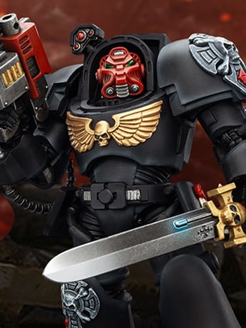 Warhammer 40,000 Black Templars Terminator (Ver. 1) with Power Sword and Storm Bolter 1/18 Scale Action Figure Gallery Image 2