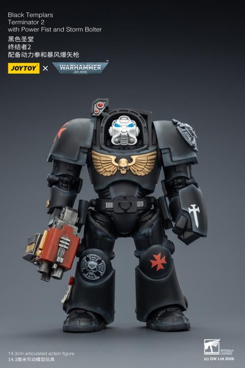 Warhammer 40,000 Black Templars Terminator (Ver. 2) with Power Fist and Storm Bolter 1/18 Scale Action Figure Gallery Image 4