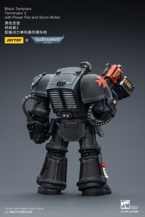Warhammer 40,000 Black Templars Terminator (Ver. 2) with Power Fist and Storm Bolter 1/18 Scale Action Figure Gallery Image 7