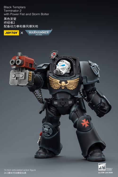 Warhammer 40,000 Black Templars Terminator (Ver. 2) with Power Fist and Storm Bolter 1/18 Scale Action Figure Gallery Image 8