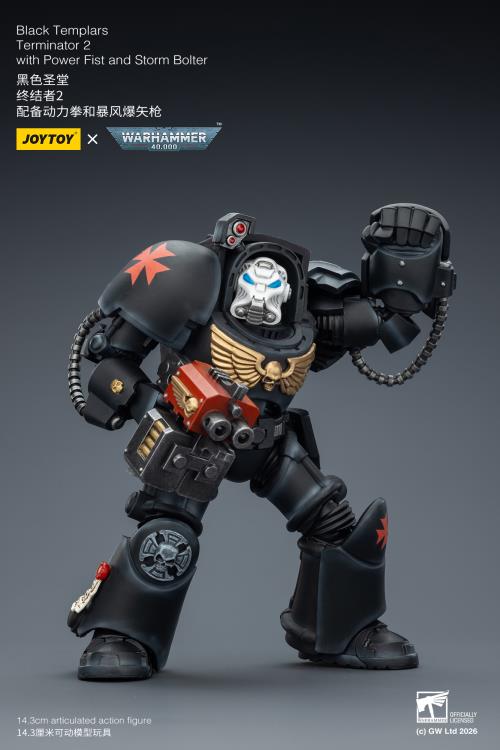 Warhammer 40,000 Black Templars Terminator (Ver. 2) with Power Fist and Storm Bolter 1/18 Scale Action Figure Gallery Image 11