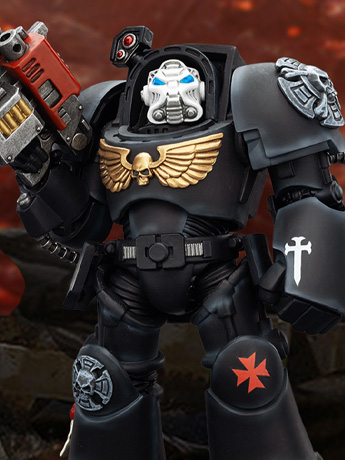 Warhammer 40,000 Black Templars Terminator (Ver. 2) with Power Fist and Storm Bolter 1/18 Scale Action Figure Gallery Image 2