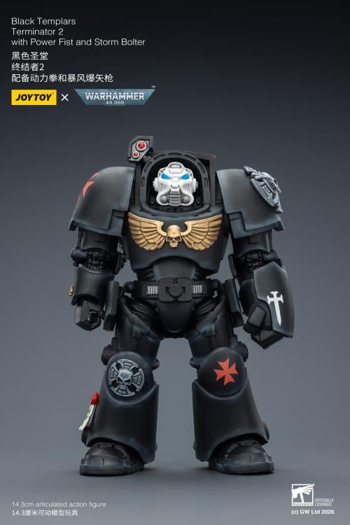 Warhammer 40,000 Black Templars Terminator (Ver. 2) with Power Fist and Storm Bolter 1/18 Scale Action Figure Gallery Image 5
