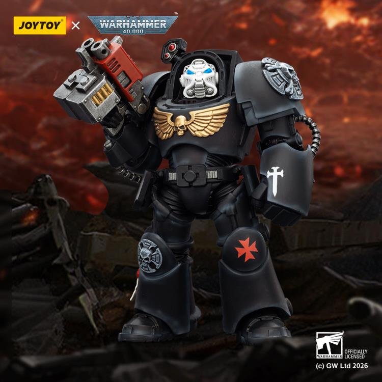 Warhammer 40,000 Black Templars Terminator (Ver. 2) with Power Fist and Storm Bolter 1/18 Scale Action Figure Gallery Image 3