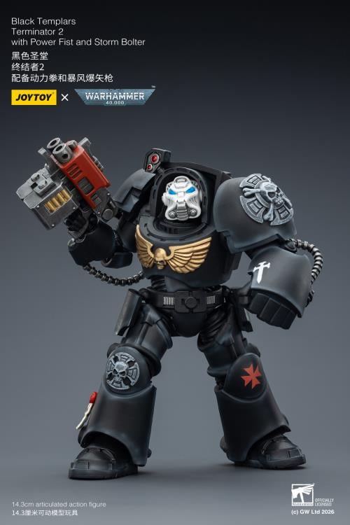 Warhammer 40,000 Black Templars Terminator (Ver. 2) with Power Fist and Storm Bolter 1/18 Scale Action Figure Gallery Image 9