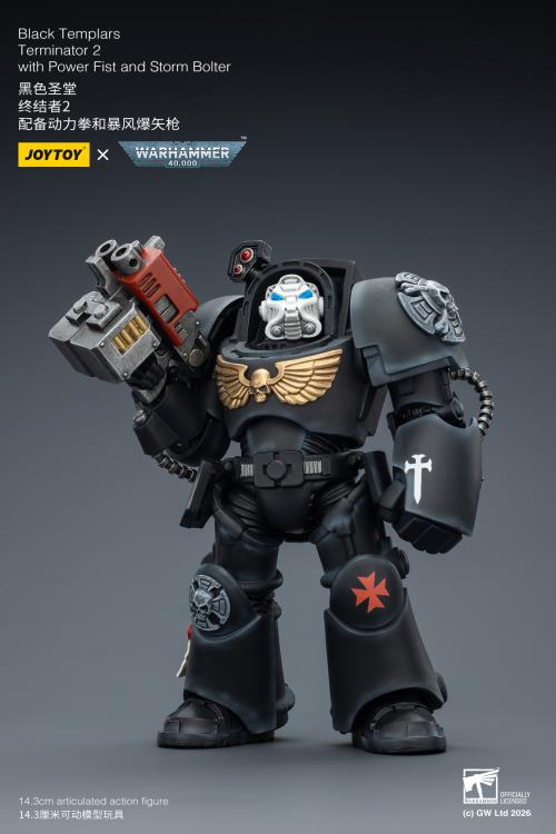 Warhammer 40,000 Black Templars Terminator (Ver. 2) with Power Fist and Storm Bolter 1/18 Scale Action Figure Gallery Image 6