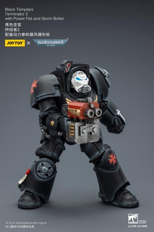 Warhammer 40,000 Black Templars Terminator (Ver. 2) with Power Fist and Storm Bolter 1/18 Scale Action Figure Gallery Image 10