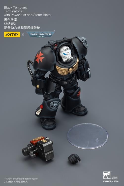 Warhammer 40,000 Black Templars Terminator (Ver. 2) with Power Fist and Storm Bolter 1/18 Scale Action Figure Gallery Image 12