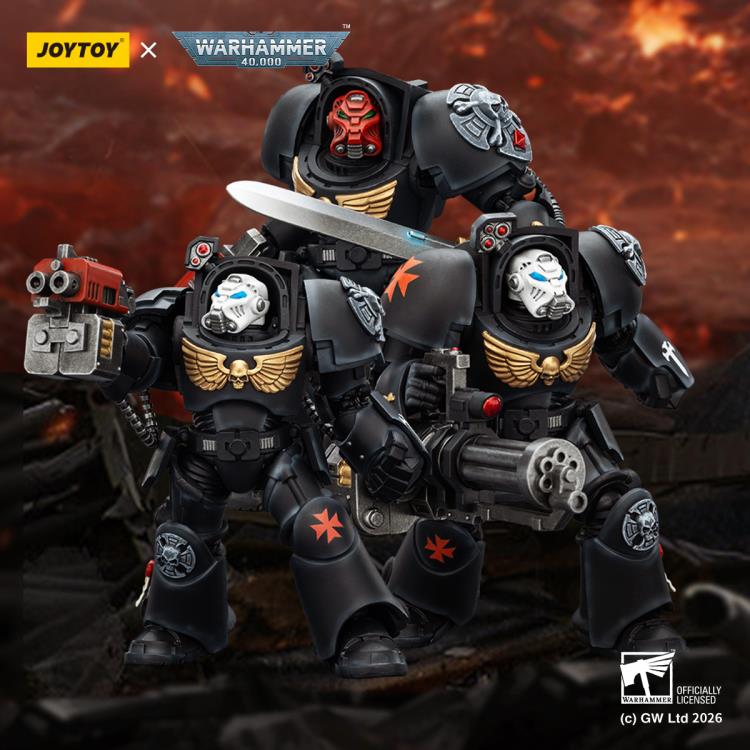 Warhammer 40,000 Black Templars Terminator (Ver. 3) with Power Fist and Assault Cannon 1/18 Scale Action Figure Gallery Image 13