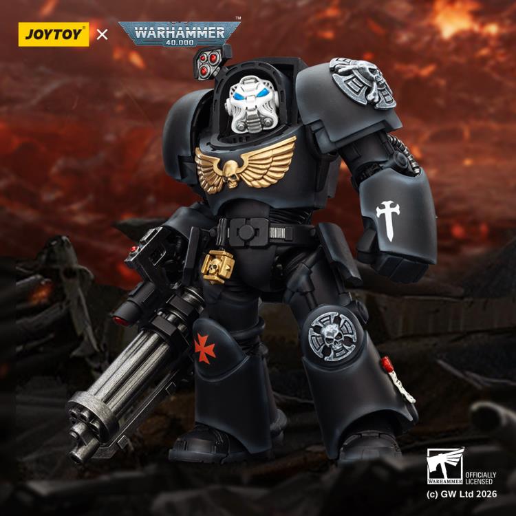 Warhammer 40,000 Black Templars Terminator (Ver. 3) with Power Fist and Assault Cannon 1/18 Scale Action Figure Gallery Image 3