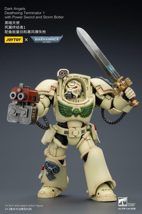 Warhammer 40,000 Dark Angels Deathwing Terminator (Ver. 1) with Power Sword and Storm Bolter 1/18 Scale Action Figure Gallery Image 8