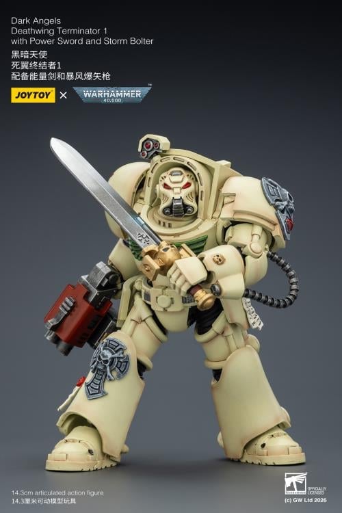 Warhammer 40,000 Dark Angels Deathwing Terminator (Ver. 1) with Power Sword and Storm Bolter 1/18 Scale Action Figure Gallery Image 9