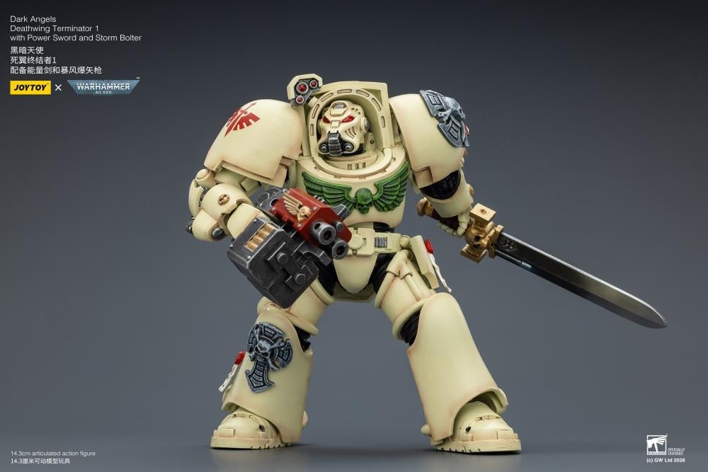 Warhammer 40,000 Dark Angels Deathwing Terminator (Ver. 1) with Power Sword and Storm Bolter 1/18 Scale Action Figure Gallery Image 10