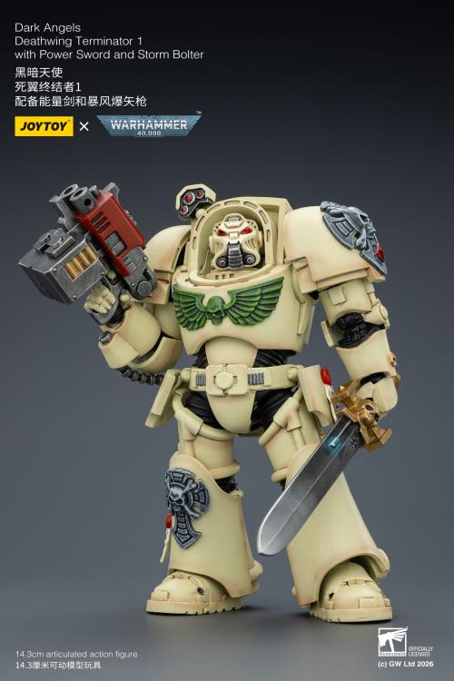 Warhammer 40,000 Dark Angels Deathwing Terminator (Ver. 1) with Power Sword and Storm Bolter 1/18 Scale Action Figure Gallery Image 6