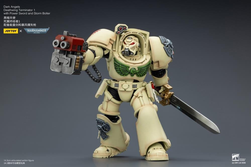 Warhammer 40,000 Dark Angels Deathwing Terminator (Ver. 1) with Power Sword and Storm Bolter 1/18 Scale Action Figure Gallery Image 11