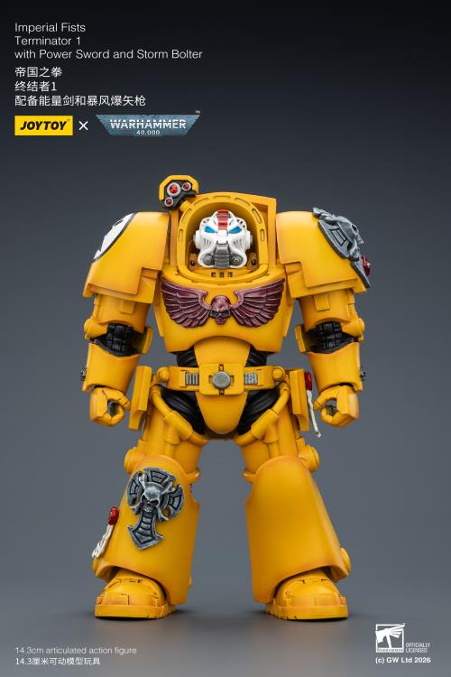 Warhammer 40,000 Imperial Fists Terminator (Ver. 1) with Power Sword and Storm Bolter 1/18 Scale Action Figure Gallery Image 4