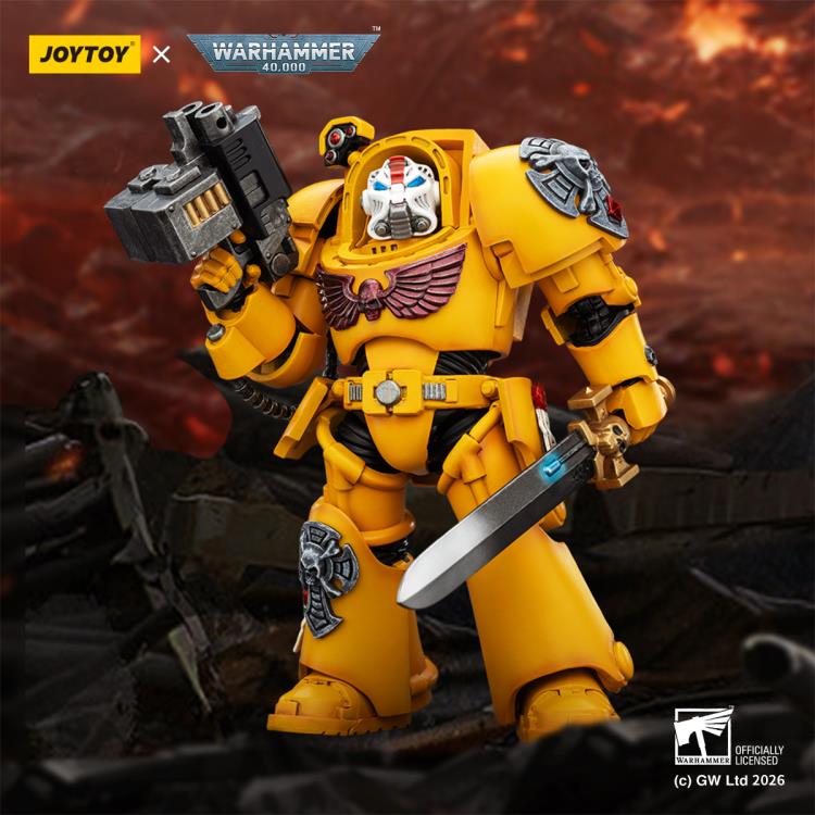 Warhammer 40,000 Imperial Fists Terminator (Ver. 1) with Power Sword and Storm Bolter 1/18 Scale Action Figure Gallery Image 3
