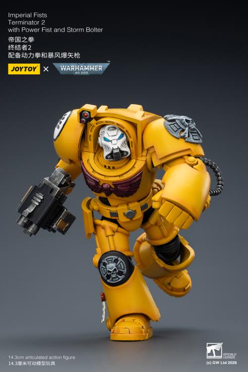 Warhammer 40,000 Imperial Fists Terminator (Ver. 2) with Power Fist and Storm Bolter 1/18 Scale Action Figure Gallery Image 8