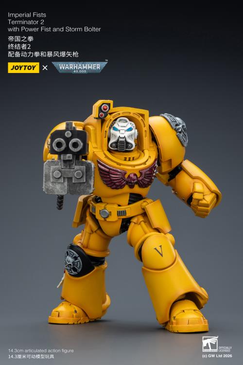 Warhammer 40,000 Imperial Fists Terminator (Ver. 2) with Power Fist and Storm Bolter 1/18 Scale Action Figure Gallery Image 11