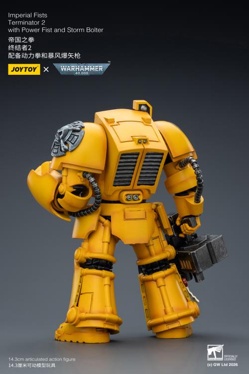 Warhammer 40,000 Imperial Fists Terminator (Ver. 2) with Power Fist and Storm Bolter 1/18 Scale Action Figure Gallery Image 7