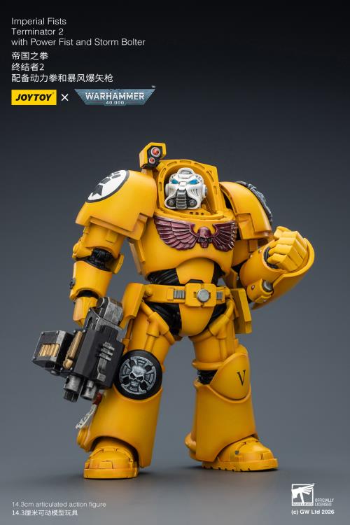 Warhammer 40,000 Imperial Fists Terminator (Ver. 2) with Power Fist and Storm Bolter 1/18 Scale Action Figure Gallery Image 6