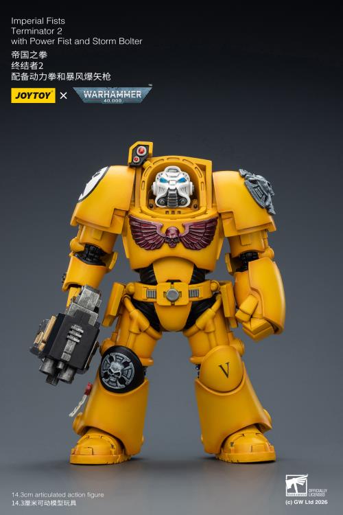 Warhammer 40,000 Imperial Fists Terminator (Ver. 2) with Power Fist and Storm Bolter 1/18 Scale Action Figure Gallery Image 5
