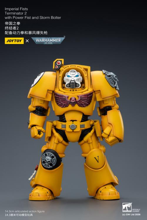 Warhammer 40,000 Imperial Fists Terminator (Ver. 2) with Power Fist and Storm Bolter 1/18 Scale Action Figure Gallery Image 4