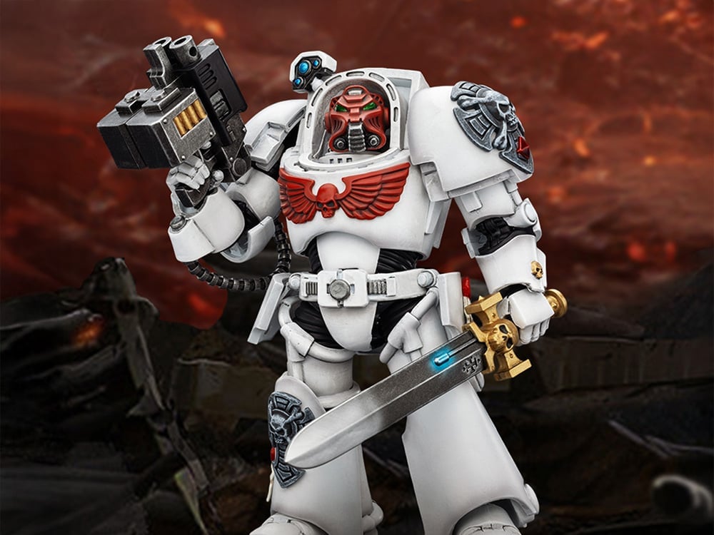 Warhammer 40,000 White Scars Terminator (Ver. 1) with Power Sword and Storm Bolter 1/18 Scale Action Figure Gallery Image 1