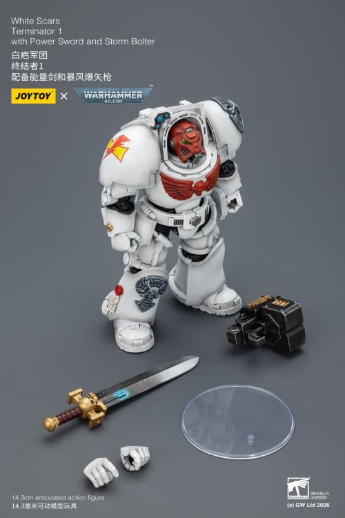 Warhammer 40,000 White Scars Terminator (Ver. 1) with Power Sword and Storm Bolter 1/18 Scale Action Figure Gallery Image 12