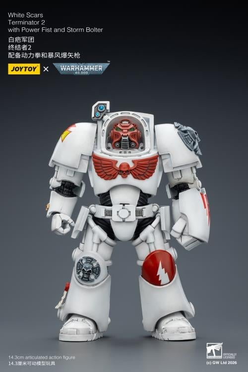 Warhammer 40,000 White Scars Terminator (Ver. 2) with Power Fist and Storm Bolter 1/18 Scale Action Figure Gallery Image 5