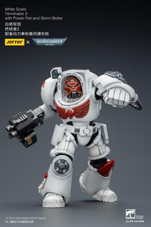 Warhammer 40,000 White Scars Terminator (Ver. 2) with Power Fist and Storm Bolter 1/18 Scale Action Figure Gallery Image 10