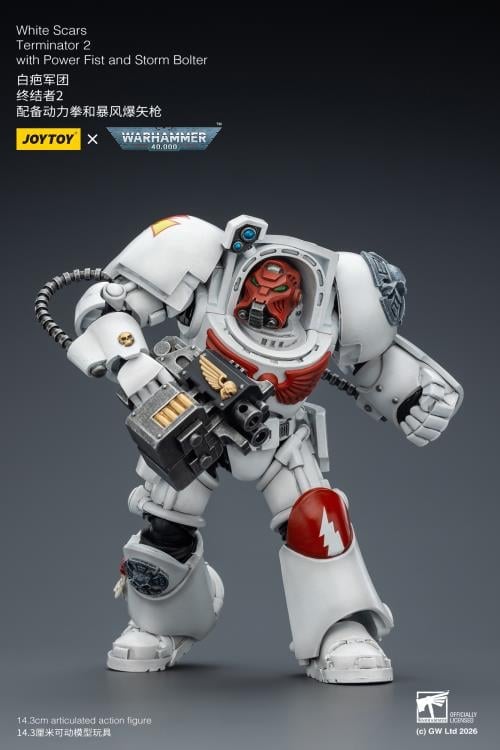 Warhammer 40,000 White Scars Terminator (Ver. 2) with Power Fist and Storm Bolter 1/18 Scale Action Figure Gallery Image 9