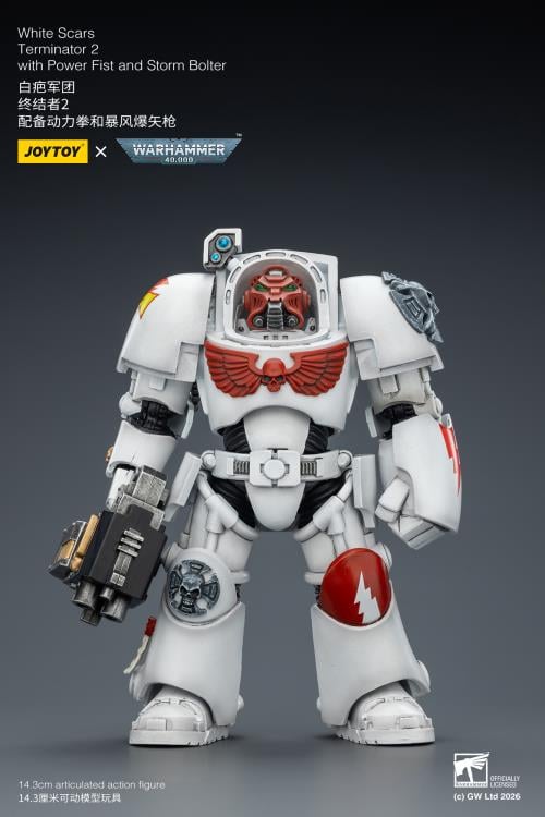 Warhammer 40,000 White Scars Terminator (Ver. 2) with Power Fist and Storm Bolter 1/18 Scale Action Figure Gallery Image 4