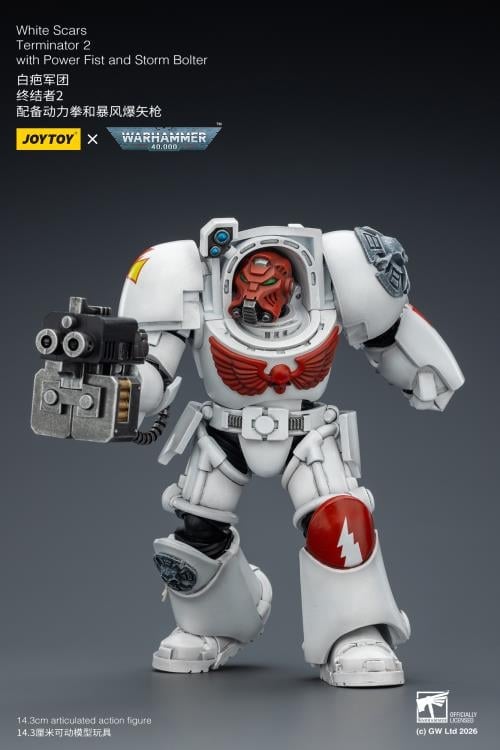 Warhammer 40,000 White Scars Terminator (Ver. 2) with Power Fist and Storm Bolter 1/18 Scale Action Figure Gallery Image 8