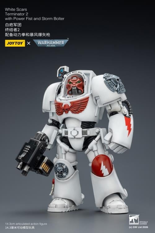 Warhammer 40,000 White Scars Terminator (Ver. 2) with Power Fist and Storm Bolter 1/18 Scale Action Figure Gallery Image 6