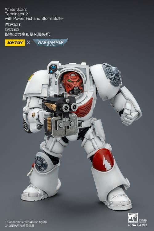 Warhammer 40,000 White Scars Terminator (Ver. 2) with Power Fist and Storm Bolter 1/18 Scale Action Figure Gallery Image 11