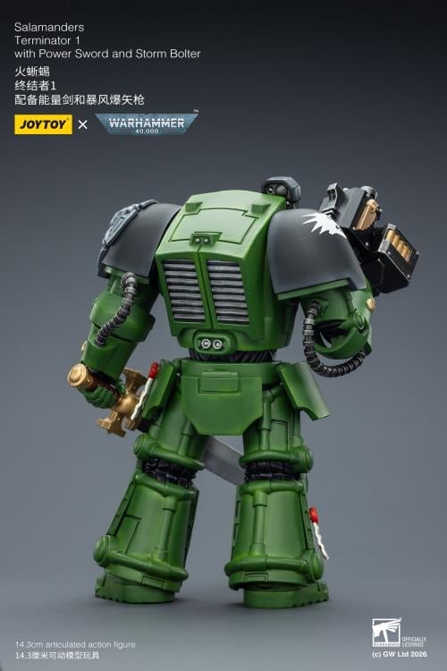 Warhammer 40,000 Salamanders Terminator (Ver. 1) with Power Sword and Storm Bolter 1/18 Scale Action Figure Gallery Image 7
