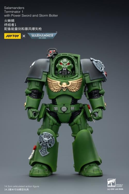 Warhammer 40,000 Salamanders Terminator (Ver. 1) with Power Sword and Storm Bolter 1/18 Scale Action Figure Gallery Image 4