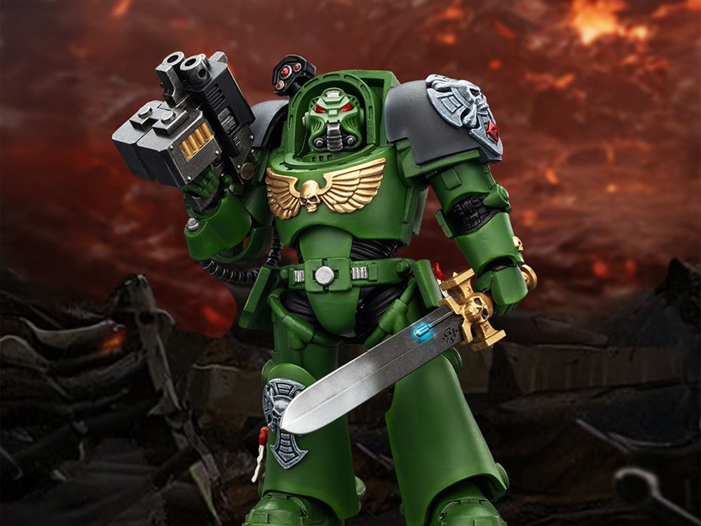 Warhammer 40,000 Salamanders Terminator (Ver. 1) with Power Sword and Storm Bolter 1/18 Scale Action Figure Gallery Image 1