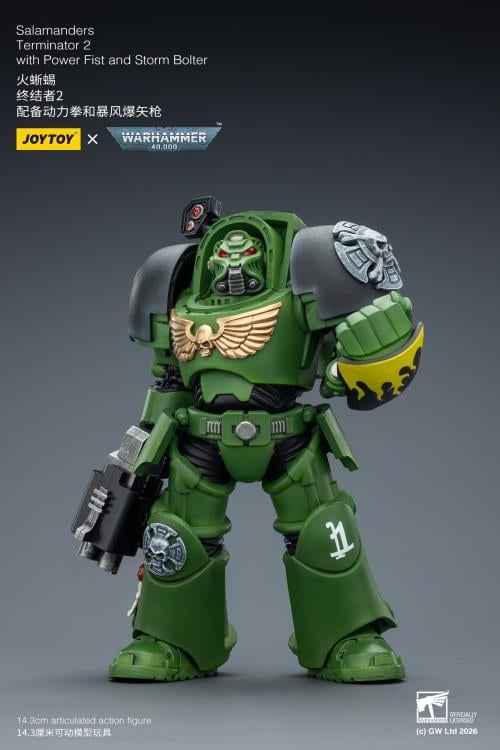 Warhammer 40,000 Salamanders Terminator (Ver. 2) with Power Fist and Storm Bolter 1/18 Scale Action Figure Gallery Image 6