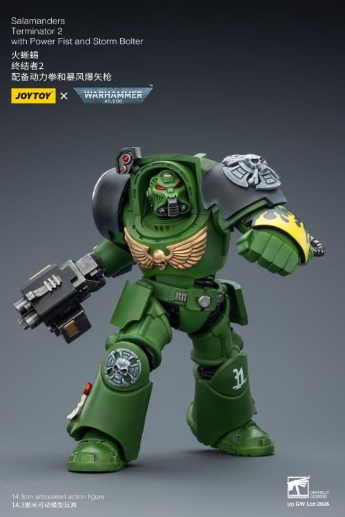 Warhammer 40,000 Salamanders Terminator (Ver. 2) with Power Fist and Storm Bolter 1/18 Scale Action Figure Gallery Image 10