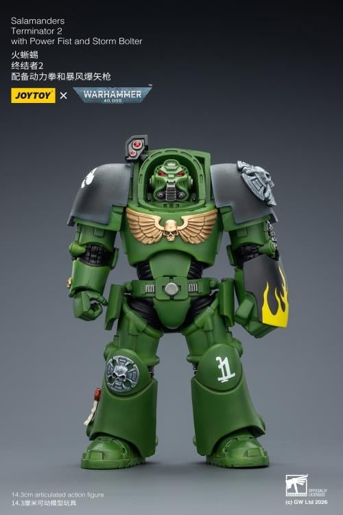 Warhammer 40,000 Salamanders Terminator (Ver. 2) with Power Fist and Storm Bolter 1/18 Scale Action Figure Gallery Image 4