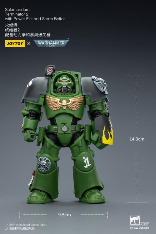 Warhammer 40,000 Salamanders Terminator (Ver. 2) with Power Fist and Storm Bolter 1/18 Scale Action Figure Gallery Image 13