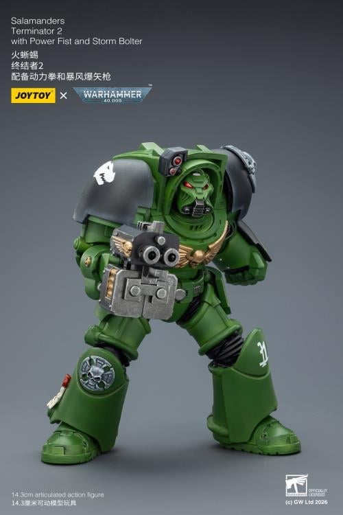 Warhammer 40,000 Salamanders Terminator (Ver. 2) with Power Fist and Storm Bolter 1/18 Scale Action Figure Gallery Image 9