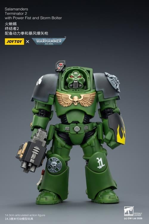 Warhammer 40,000 Salamanders Terminator (Ver. 2) with Power Fist and Storm Bolter 1/18 Scale Action Figure Gallery Image 5