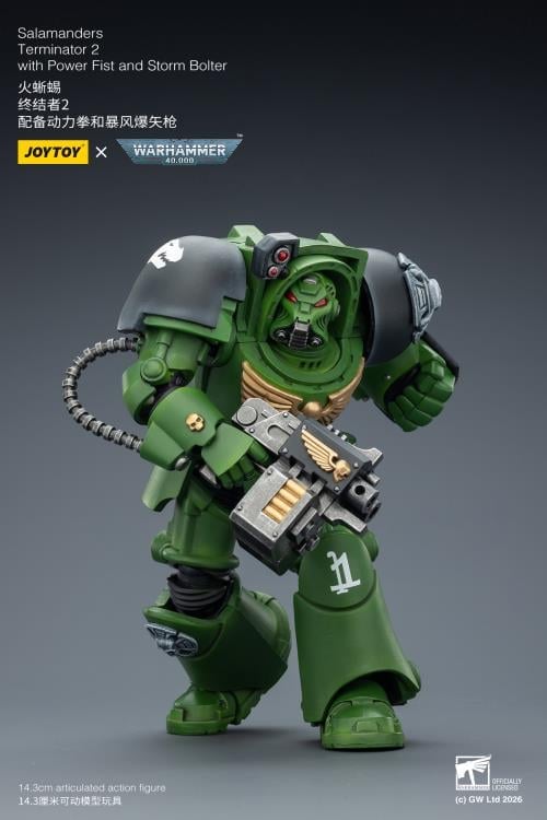 Warhammer 40,000 Salamanders Terminator (Ver. 2) with Power Fist and Storm Bolter 1/18 Scale Action Figure Gallery Image 8