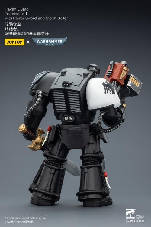 Warhammer 40,000 Raven Guard Terminator (Ver. 1) with Power Sword and Storm Bolter 1/18 Scale Action Figure Gallery Image 7