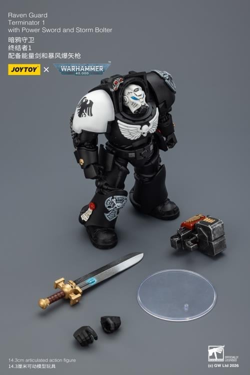 Warhammer 40,000 Raven Guard Terminator (Ver. 1) with Power Sword and Storm Bolter 1/18 Scale Action Figure Gallery Image 12