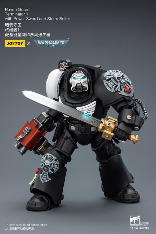Warhammer 40,000 Raven Guard Terminator (Ver. 1) with Power Sword and Storm Bolter 1/18 Scale Action Figure Gallery Image 11