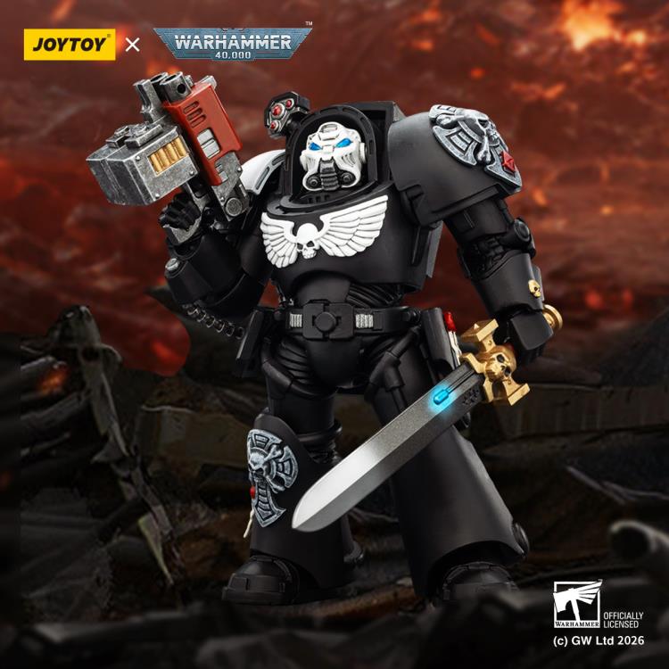Warhammer 40,000 Raven Guard Terminator (Ver. 1) with Power Sword and Storm Bolter 1/18 Scale Action Figure Gallery Image 3